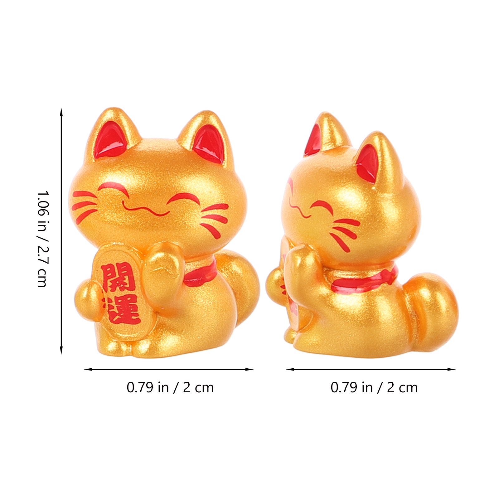9Pcs Mini Luck Cat Statue Resi - Bonsai Garden Shop ulasan dan harga